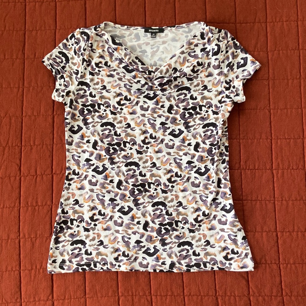 Ladies Leopard Print Blouse XS